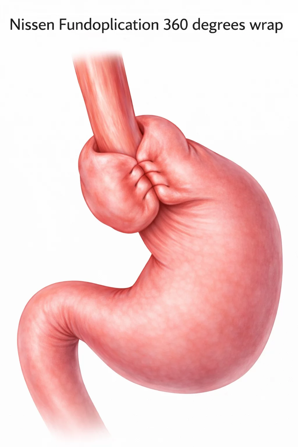 Nissen 360° fundoplication wrap — medical illustration